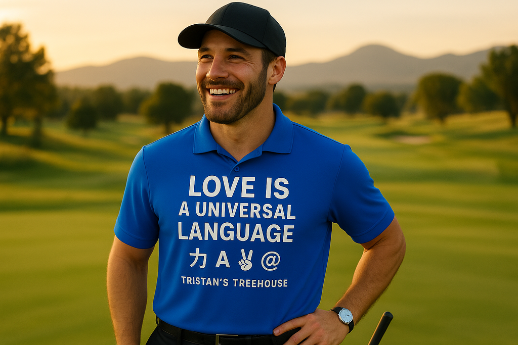 LOVE IS A UNIVERSAL LANGUAGE Golf Polo
