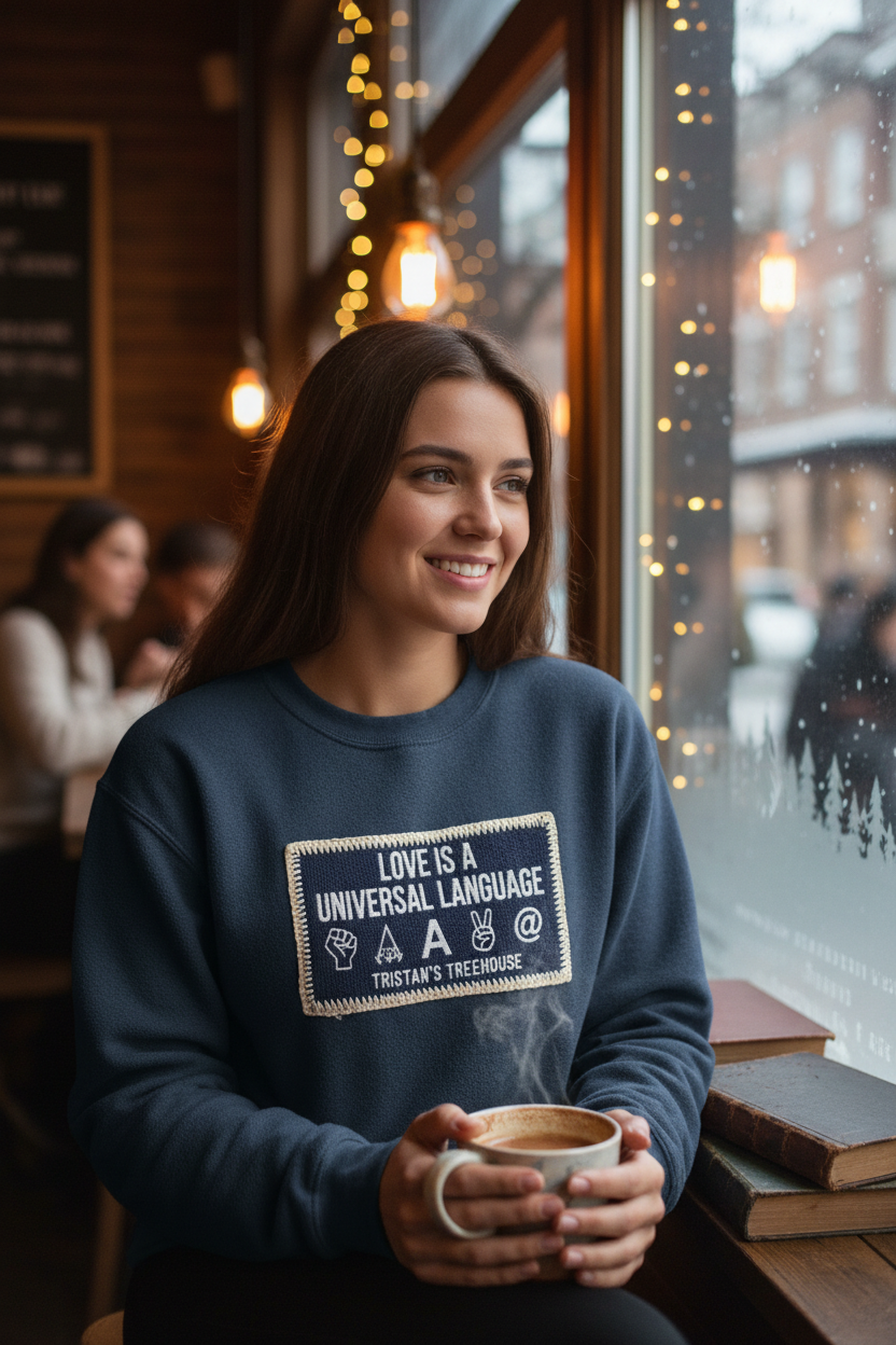 Love sweatshirt lifestyle mockup