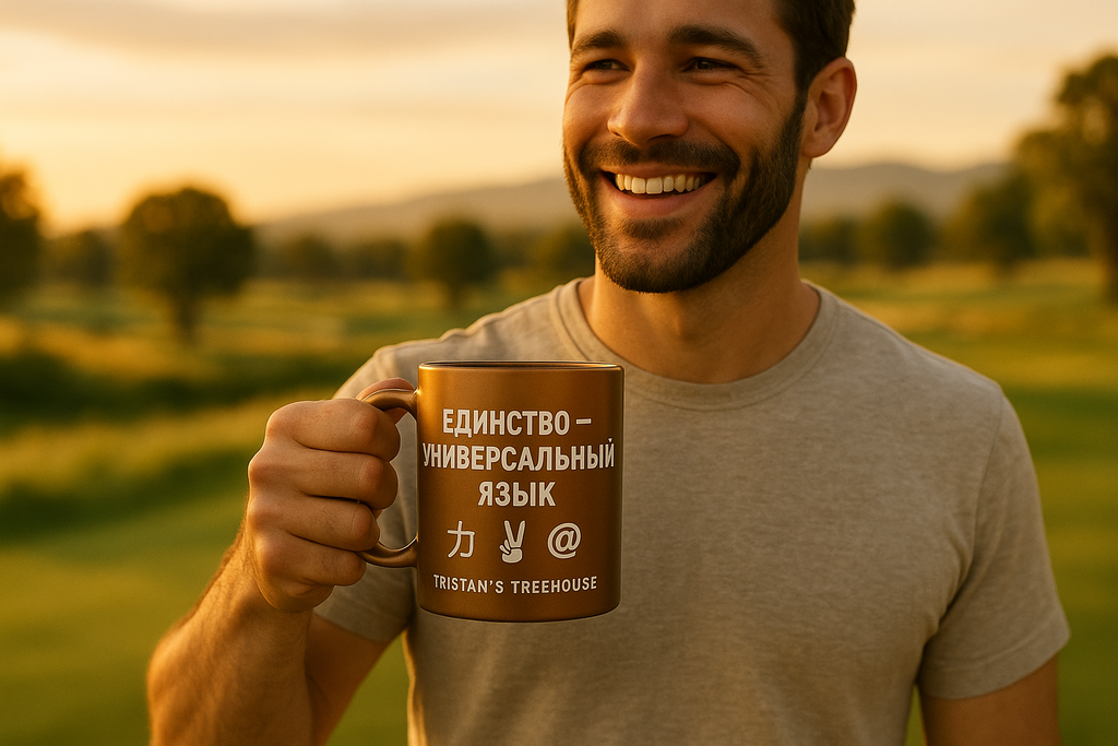 ЕДИНСТВО - ЭТО УНИВЕРСАЛЬНЫЙ ЯЗЫК (Russian Unity) Bronze Mug