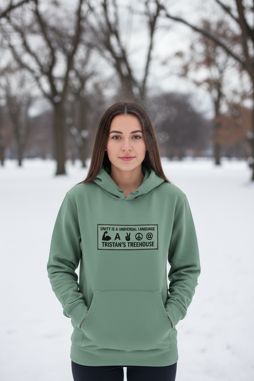 Unity hoodie lifestyle mockup